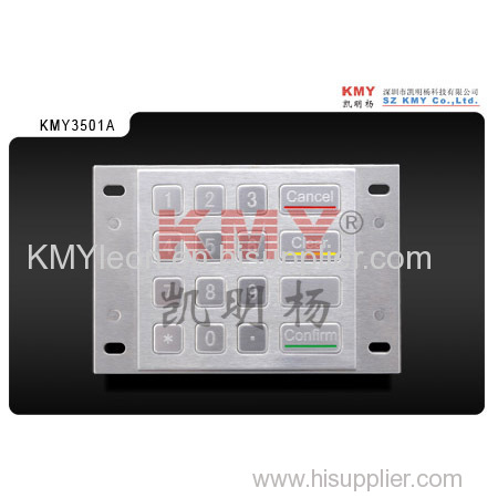 Encryption metal encryption pin pad