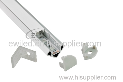 30 degree led alu angle profile for kitchen or closet lighting