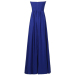 ALBIZIA Royal Blue chiffon Long Formal Sheath Bridesmaid Pom Dresses