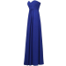 ALBIZIA Royal Blue chiffon Long Formal Sheath Bridesmaid Pom Dresses