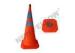 Collapsible Reflective Orange PVC Road Traffic Cone With Light