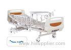 ICU Manual Double Crank Medical Equipment Hospital Beds With 5 Inch Silent Caster