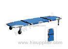 Blue Aluminum Alloy Wheeled Emergency Folding Stretcher ISO9001 / 13485