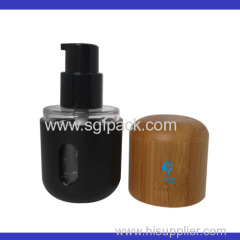 bamboo cosmetics pack 1 oz capacity 30ml liquid foundation bottle with bamboo cap