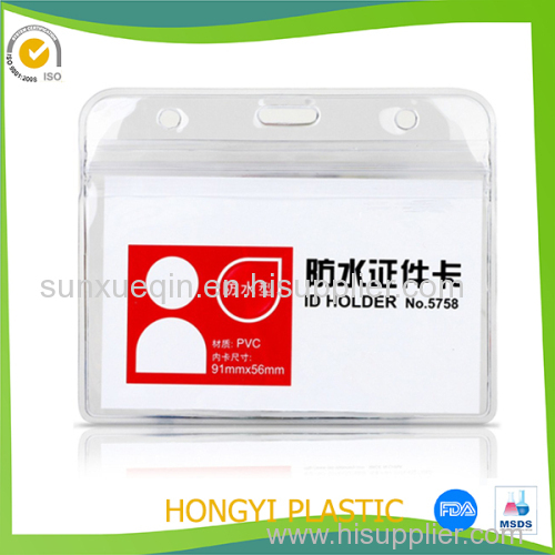 Wholesales Clear Waterproof PVC Badge ID Name Card Holders ,badge card pouch 