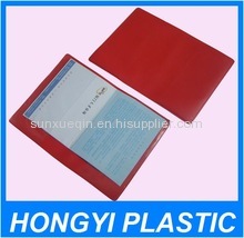 PVC Plastic Pocket Wallet ID Badge vinyl id card holder