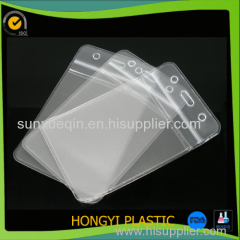 Clear Transparent PVC Standard Business ID Badge Card Holder