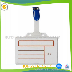 Clear Transparent PVC Standard Business ID Badge Card Holder