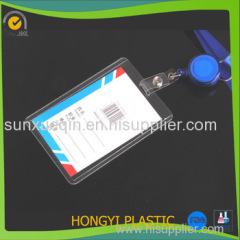 Plastic PVC name card Clear Vinyl Holders With Clip