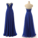 ALBIZIA Royal Blue Sweetheart A-line Floor Length Chiffon Bridesmaid Dresses