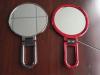 PLASTIC HAND HELD MIRROR W/ UV ELECTROPLATED