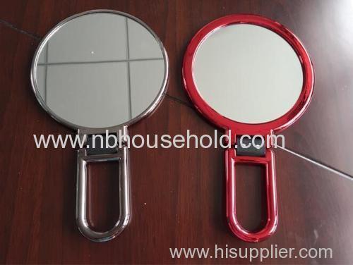 PLASTIC HAND HELD MIRROR W/ UV ELECTROPLATED