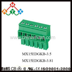 180 degree PCB pluggable terminal blocks 3.50mm Plug-in Terminal Blocks connectors