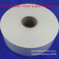 Custom Matte White Brittle Destructible Security Label Papers Irremovable Sticker Blank Eggshell Sticker Paper Rolls