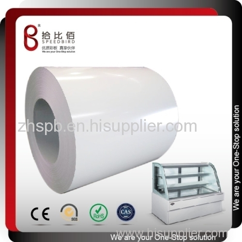 Zhspb superior quality color coated steel sheet in coil for freezer