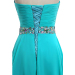 ALBIZIA crystal Turquoise Sweetheart Chiffon floor length Bridesmaid Dresses