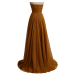 ALBIZIA Brown Beading Sweetheart Chiffon A-line Bridesmaid Dresses