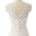 ALBIZIA Beading V-neck Applique Lace Chiffon Long Wedding Dresses