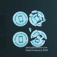 Custom Logo Die Cut Vinyl Sticker Product Sticker Printed Anti-theft Adhesive Fragile Paper Easy Broken Warranty Sticker