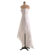ALBIZIA Beading White Lace Hi-Lo Tulle Bridal Wedding Dresses for Bride