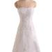 ALBIZIA Beading White Lace Hi-Lo Tulle Bridal Wedding Dresses for Bride