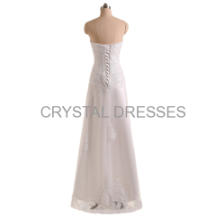 ALBIZIA White Lace Hi-Lo Ball Gown Tulle Bridal Sheath Wedding Dresses for Bride 2015 Christmas