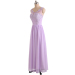ALBIZIA Lavender V-neck Lace Floor length Chiffon Cheap Bridesmaid Dresses