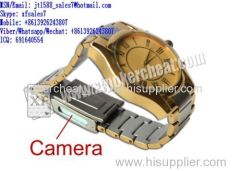 XF Golden Color Watch Camera To Scan Bar-Codes Marking Playing Cards In The Hand For Poker Analyzer