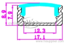 Super slim extruded led profile aluminum for mounting