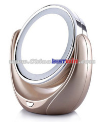 2014 new style hot sale LED double side desktop mirror power supplied with batteries