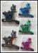 HTM-C07 Colorized TattooMachines With Handmade Iron Shader And Liner For Body Tattooing