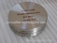 material for frameworks and implant bars Cad/cam Dental Titanium Disc