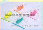 Plastic Long Handled Dustpan and Broom Set With Stiff Bristle