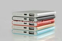 Top Quality Newest 5000mAh ultra slim aluminum material powerbank