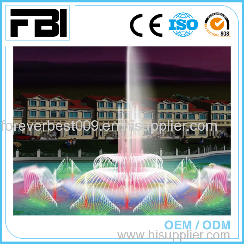 outdoor big music dancing fountain/ floating fontain with colorful led lights