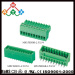 Vertical pin header PCB pluggable terminal block