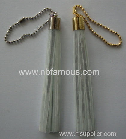 reflective tassel key pendant