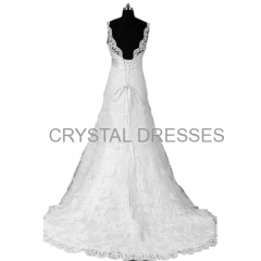 ALBIZIA 2015 Latest Design Top Quality China Factory Made French Lace Appliqued Mermaid Wedding Dress