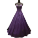 ALBIZIA Purple Satin Long A-Line Color Wedding Gowns With Crystal Beads