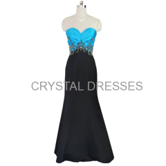 ALBIZIA Gorgeous beaded sweetheart neckline mermaid lace prom dress 2015 Black mermaid evening