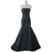 ALBIZIA Dark Green Strapless Lace-Up chiffon Mermaid prom dress