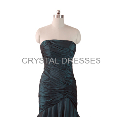 ALBIZIA Strapless off shoulder high waist Beading Stones lady lastest fashion Taffeta Mermaid prom dress