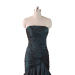 ALBIZIA Dark Green Strapless Lace-Up chiffon Mermaid prom dress