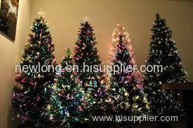 FIBER OPTIC DECORATED CHRISTMAS TREE