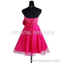 ALBIZIA Sweetheart heavy beaded custom-made short 2016 Fuchsia cocktail dress christmas prom