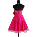 ALBIZIA Fuchsia Sweetheart Lace-Up short Organza A-Line cocktail dresses