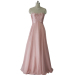 ALBIZIA Beading Pink Strapless Long Chiffon Party Evening Prom Dresses