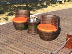 Patio furniture sale rattan wicker table chair with cushions