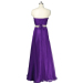 ALBIZIA Latest Design Beading Purple Strapless A Line Chiffon prom dress
