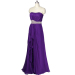 ALBIZIA Latest Design Beading Purple Strapless A Line Chiffon prom dress